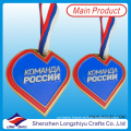 Heart Shape Hard Enamel Marathon Medal